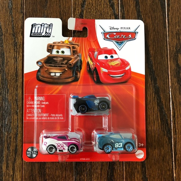 Disney Pixar Cars Mini Racers 3-Pack Jackson Storm, Nick Shift & Flip Dover NEW! - Picture 1 of 5